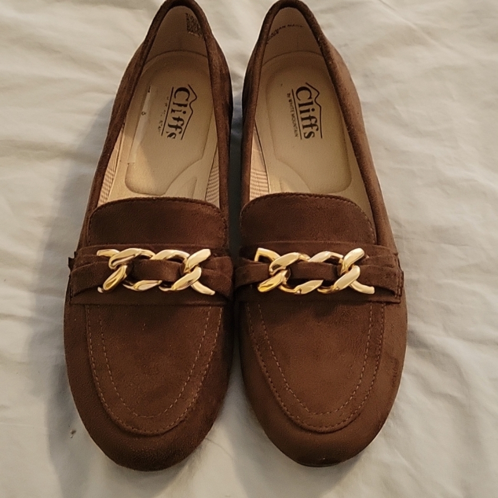 soft brown suede shoes like new